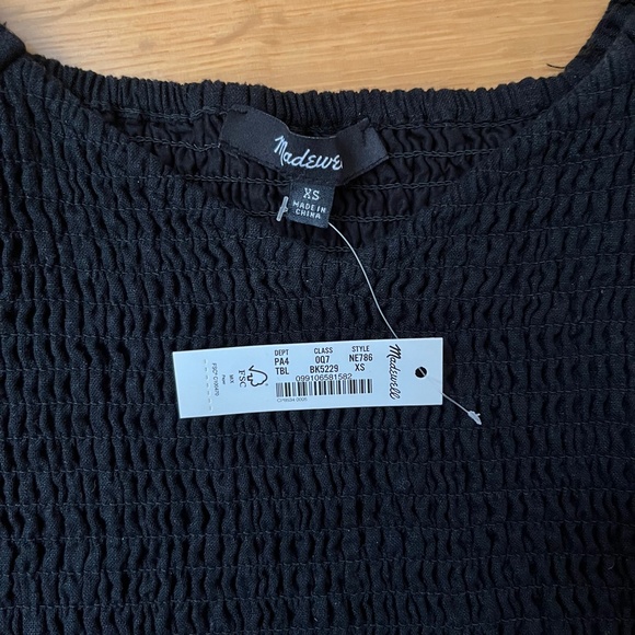 Madewell | Linen-Blend Lucie Smocked Mini Dress - Picture 4 of 9